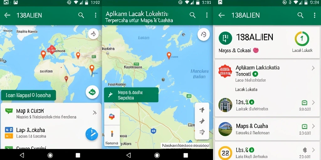 Antarmuka aplikasi 138ALIEN yang menampilkan fitur Lacak Lokasi yang intuitif.