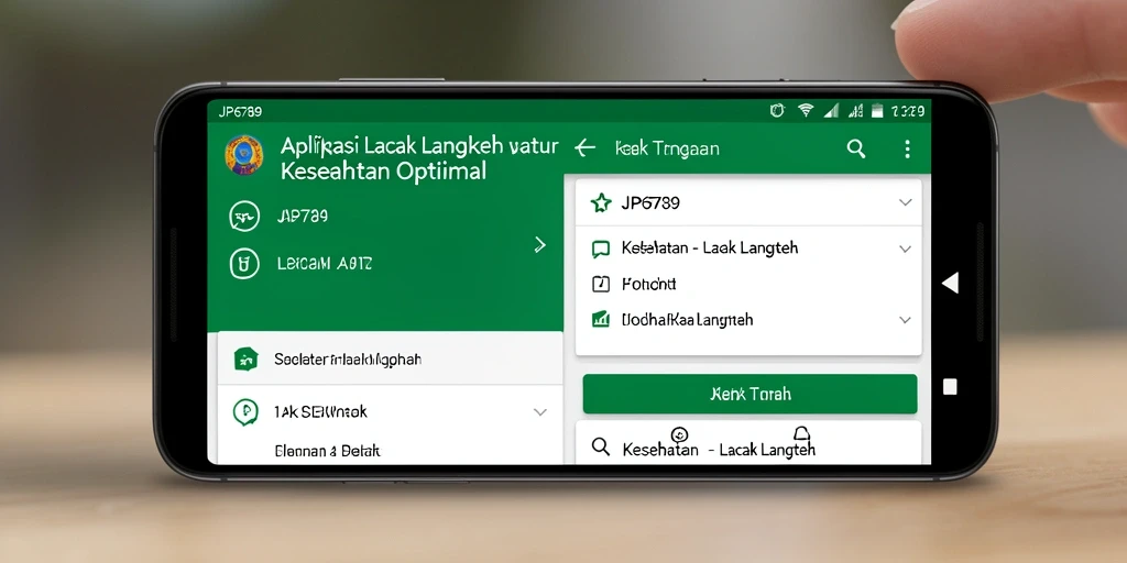 Tampilan antarmuka JP6789 yang menarik dan fungsional untuk pelacakan langkah.
