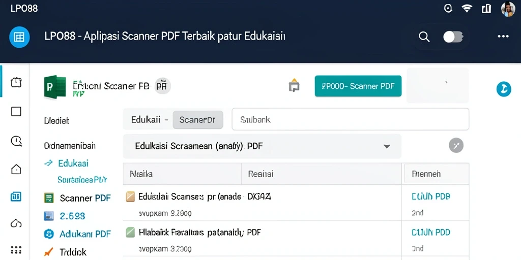 Antarmuka LPO88 menampilkan pemindaian dokumen yang jelas dan terorganisir.