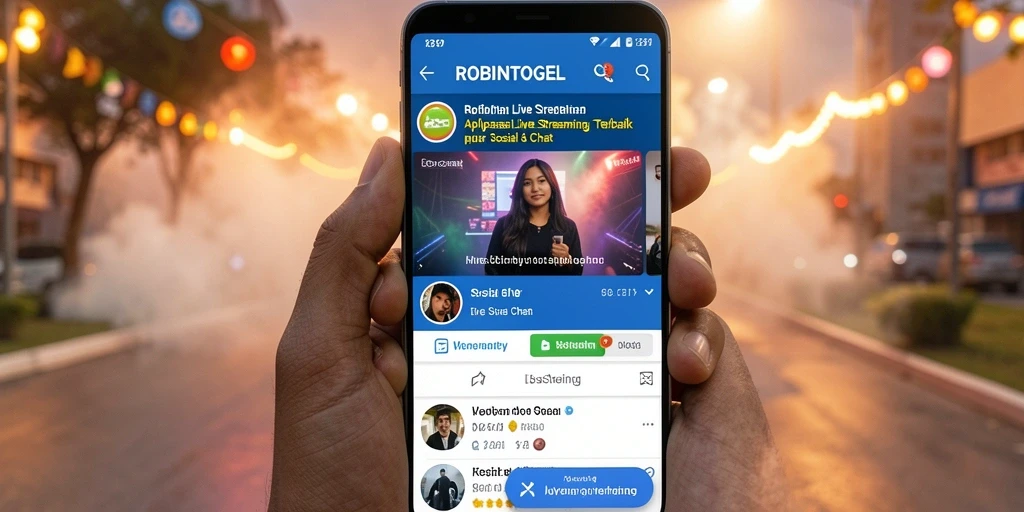 Tampilan antarmuka aplikasi Live Streaming ROBINTOGEL yang menarik dan fungsional.