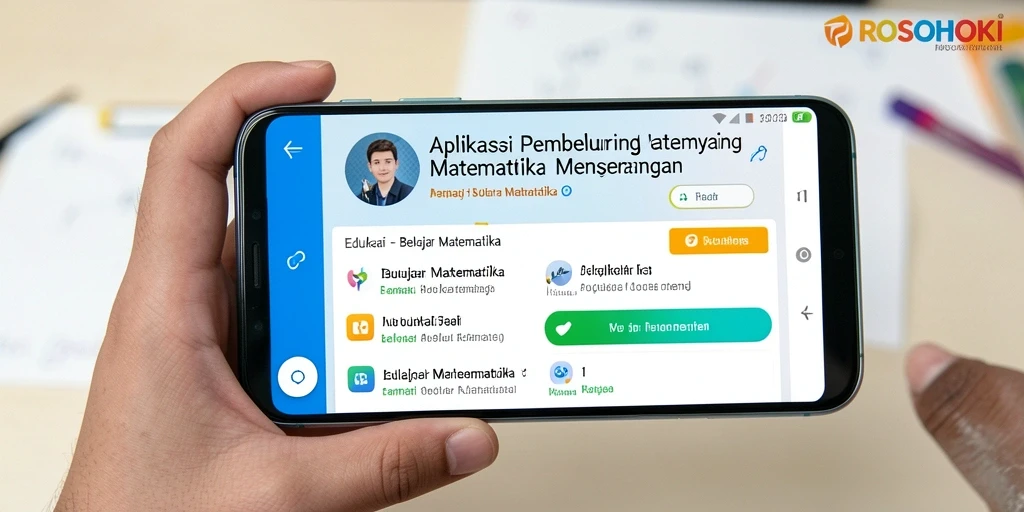 Antarmuka aplikasi <strong>ROSOHOKI</strong> untuk belajar matematika yang interaktif dan menarik.