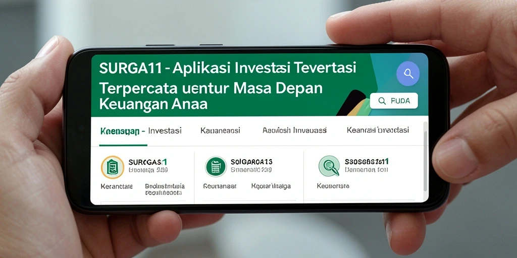 Antarmuka aplikasi Investasi SURGA11 yang intuitif dan informatif.