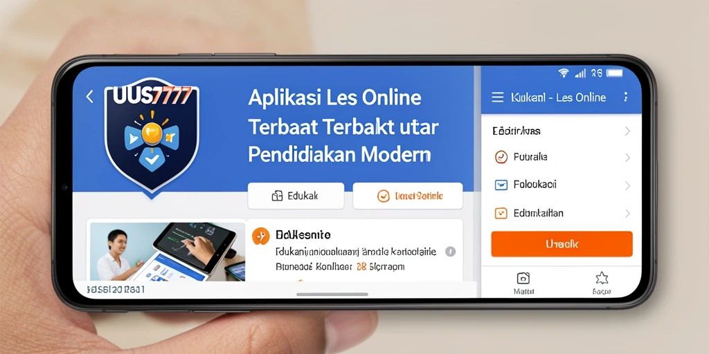 Antarmuka aplikasi UUS777 yang user-friendly untuk belajar online.